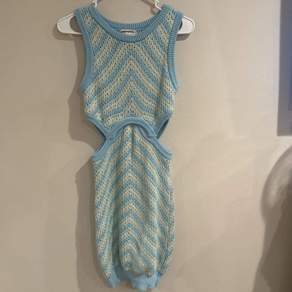FOR LOVE & LEMONS Corinna Chevron‎ Knit Mini Dress small - Picture 7 of 10